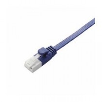 (まとめ)エレコム ツメ折れ防止フラットLANケーブル(Cat6A) LD-GFAT/BM10【×5セット】