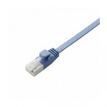 (まとめ)エレコム ツメ折れ防止フラットLANケーブル(Cat6準拠) LD-GFT/BU10【×5セット】