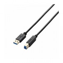 (まとめ)エレコム USB3.0ケーブル(A-B) USB3-AB15BK【×3セット】
