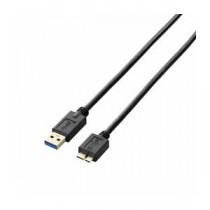 (まとめ)エレコム USB3.0ケーブル(A-microB) USB3-AMB05BK【×3セット】
