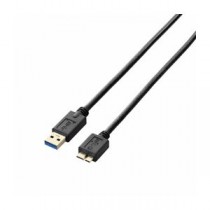 (まとめ)エレコム USB3.0ケーブル(A-microB) USB3-AMB10BK【×3セット】