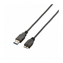 (まとめ)エレコム 極細USB3.0ケーブル(A-microB) USB3-AMBX15BK【×3セット】