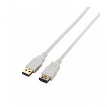 (まとめ)エレコム USB3.0延長ケーブル(A-A) USB3-E20WH【×3セット】