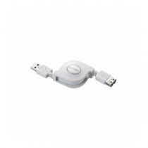 (まとめ)エレコム 巻き取りUSB3.0延長ケーブル(A-A) USB3-RLEA07WH【×3セット】