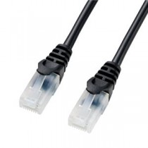 (まとめ)サンワサプライ ツメ折れ防止CAT5eLANケーブル LA-Y5TS-20BK【×2セット】