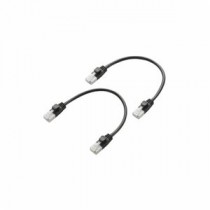 (まとめ)エレコム ツメ折れ防止短尺LANケーブル(Cat6準拠) LD-GPYTB/BK015W【×5セット】