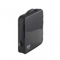 (まとめ)エレコム CD/DVDファスナーケース CCD-H160BK【×3セット】