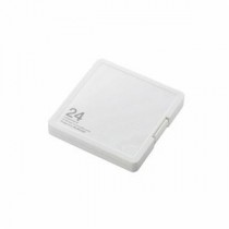 （まとめ）エレコム SD／microSDカードケース（プラスチックタイプ） CMC-SDCPP24WH【×5セット】