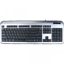 (まとめ)アオテック フルサイズ109キー日本語キーボード シルバー AOK-109UPS【×3セット】