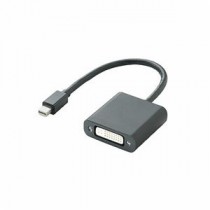 (まとめ)エレコム Mini DisplayPort-DVI変換アダプタ AD-MDPDVIBK【×2セット】