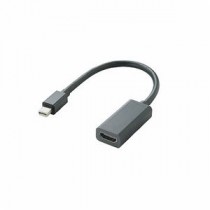 (まとめ)エレコム Mini DisplayPort-HDMI変換アダプタ AD-MDPHDMIBK【×2セット】