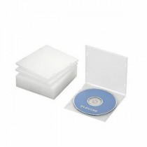 (まとめ)エレコム Blu-ray/DVD/CDケース(スリム/PP/1枚収納) CCD-JPCS10CR【×5セット】