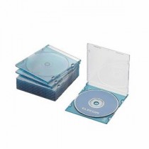 (まとめ)エレコム Blu-ray/DVD/CDケース(スリム/PS/1枚収納) CCD-JSCS10CBU【×10セット】