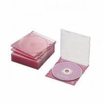 (まとめ)エレコム Blu-ray/DVD/CDケース(スリム/PS/1枚収納) CCD-JSCS10CPN【×10セット】