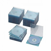 (まとめ)エレコム Blu-ray/DVD/CDケース(スリム/PS/1枚収納) CCD-JSCS50CBU【×3セット】