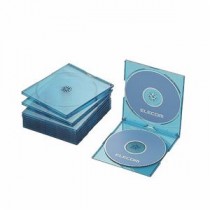(まとめ)エレコム Blu-ray/DVD/CDケース(スリム/PS/2枚収納) CCD-JSCSW10CBU【×10セット】