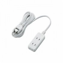 (まとめ)エレコム 電源タップ T-S02-2330WH【×5セット】