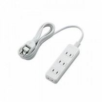 (まとめ)エレコム 電源タップ T-S02-2420WH【×5セット】