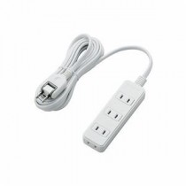 (まとめ)エレコム 電源タップ T-S02-2430WH【×5セット】