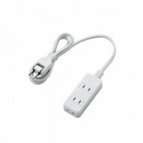 (まとめ)エレコム ほこりシャッター付き電源タップ T-ST02-22310WH【×5セット】