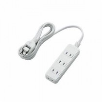 (まとめ)エレコム ほこりシャッター付き電源タップ T-ST02-22420WH【×5セット】