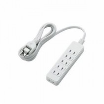 (まとめ)エレコム ほこりシャッター付き電源タップ T-ST02-22620WH【×3セット】