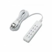 (まとめ)エレコム ほこりシャッター付き電源タップ T-ST02-22630WH【×3セット】
