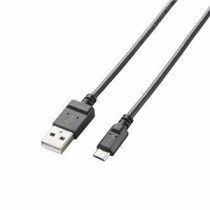 (まとめ)エレコム 2A対応microUSBケーブル(スリムタイプ) MPA-AMBX2U08BK【×5セット】