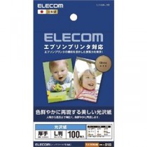 (まとめ)エレコム エプソンプリンタ対応光沢紙 EJK-EGNL100【×10セット】