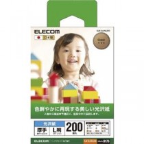 (まとめ)エレコム 光沢紙 美しい光沢紙 EJK-GANL200【×5セット】