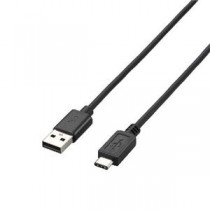 (まとめ)エレコム USB2.0ケーブル(A-TypeC) U2C-AC15BK【×3セット】
