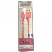 （まとめ）E-SELECT MFI認証ライトニングカラーケーブル 1.5m ライトピンク ES-LTC15MPK【×3セット】