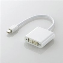 （まとめ）エレコム Mini DisplayPort-DVI変換アダプタ AD-MDPDVIWH【×2セット】