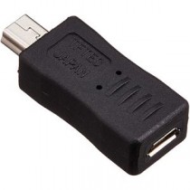 （まとめ）変換名人 変換プラグ microUSB（メス）→miniUSB（オス） USBMCB-M5A【×20セット】
