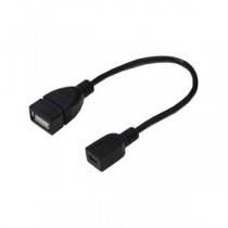 (まとめ)変換名人 USBケーブル20 A(メス) to mini(メス) USBAB/M5B20【×10セット】
