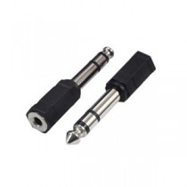 (まとめ)変換名人 AVプラグ 3.5mm(メス) to 6.5mm(オス)ステレオ AV/35J-65PS(2P)【×20セット】