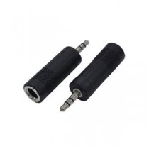 (まとめ)変換名人 AVプラグ 6.5mm(メス) to 3.5mm(オス)ステレオ AV/65J-35PS(2P)【×20セット】