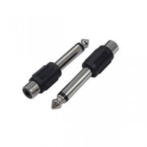 (まとめ)変換名人 AVプラグ RCA(メス) to 6.5mm(オス)モノラル AV/RCAJ-65PM(2P)【×20セット】