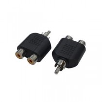 (まとめ)変換名人 AVプラグ RCA(メス)2P to RCA(オス)モノラル AV/RCA2J-RCAPM(2P)【×20セット】