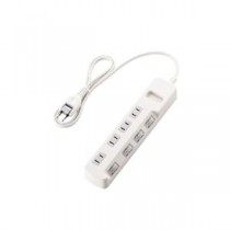 (まとめ)エレコム 個別スイッチ付省エネタップ T-E5A-2410WH【×3セット】