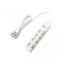 (まとめ)エレコム 個別スイッチ付省エネタップ T-E5A-2430WH【×3セット】