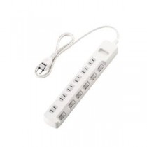 (まとめ)エレコム 個別スイッチ付省エネタップ T-E5A-2610WH【×3セット】