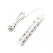 (まとめ)エレコム 個別スイッチ付省エネタップ T-E5A-2630WH【×2セット】