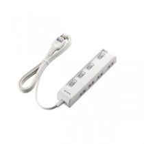 (まとめ)エレコム 個別スイッチ付省エネタップ(横挿しタイプ) T-E5C-2420WH【×3セット】