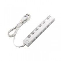 (まとめ)エレコム 個別スイッチ付省エネタップ(横挿しタイプ) T-E5C-2620WH【×3セット】