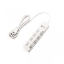 (まとめ)エレコム ほこり防止シャッター付 省エネタップ T-E6A-2430WH【×2セット】
