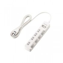(まとめ)エレコム 一括＆個別スイッチ付 省エネタップ T-E7A-2430WH【×3セット】