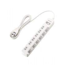 (まとめ)エレコム 一括＆個別スイッチ付 省エネタップ T-E7A-2630WH【×2セット】