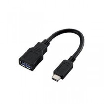 (まとめ)エレコム Type-C変換ケーブル USB3-AFCM01BK【×2セット】