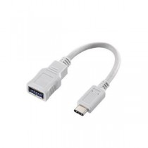 (まとめ)エレコム Type-C変換ケーブル USB3-AFCM01WH【×2セット】